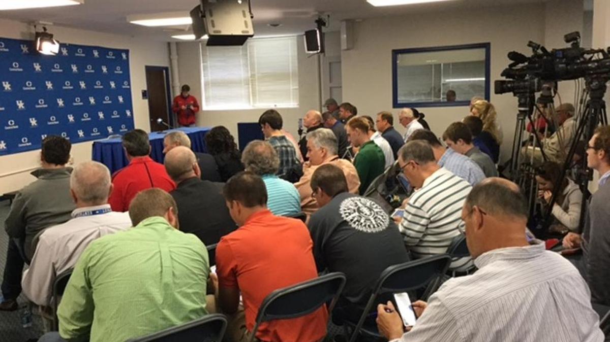 Another packed house for John Calipari’s press conference at UK Basketball Media Day.