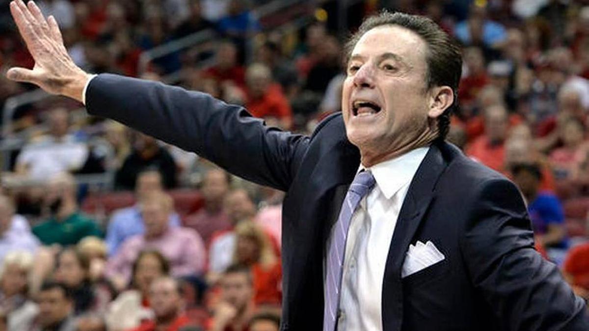 Louisville head coach Rick Pitino shouts instructions to his team during the second half of an NCAA college basketball game against Long Beach State, Thursday, Nov 17, 2016, in Louisville, Ky. U of L plays Wichita State in a Battle 4 Atlantis semifinal on Thursday.